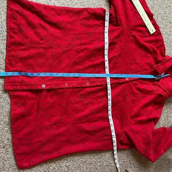 Sagharbor Thread Embroidery Button Down Shirt Women Plus Size 2X - Picture 2 of 7